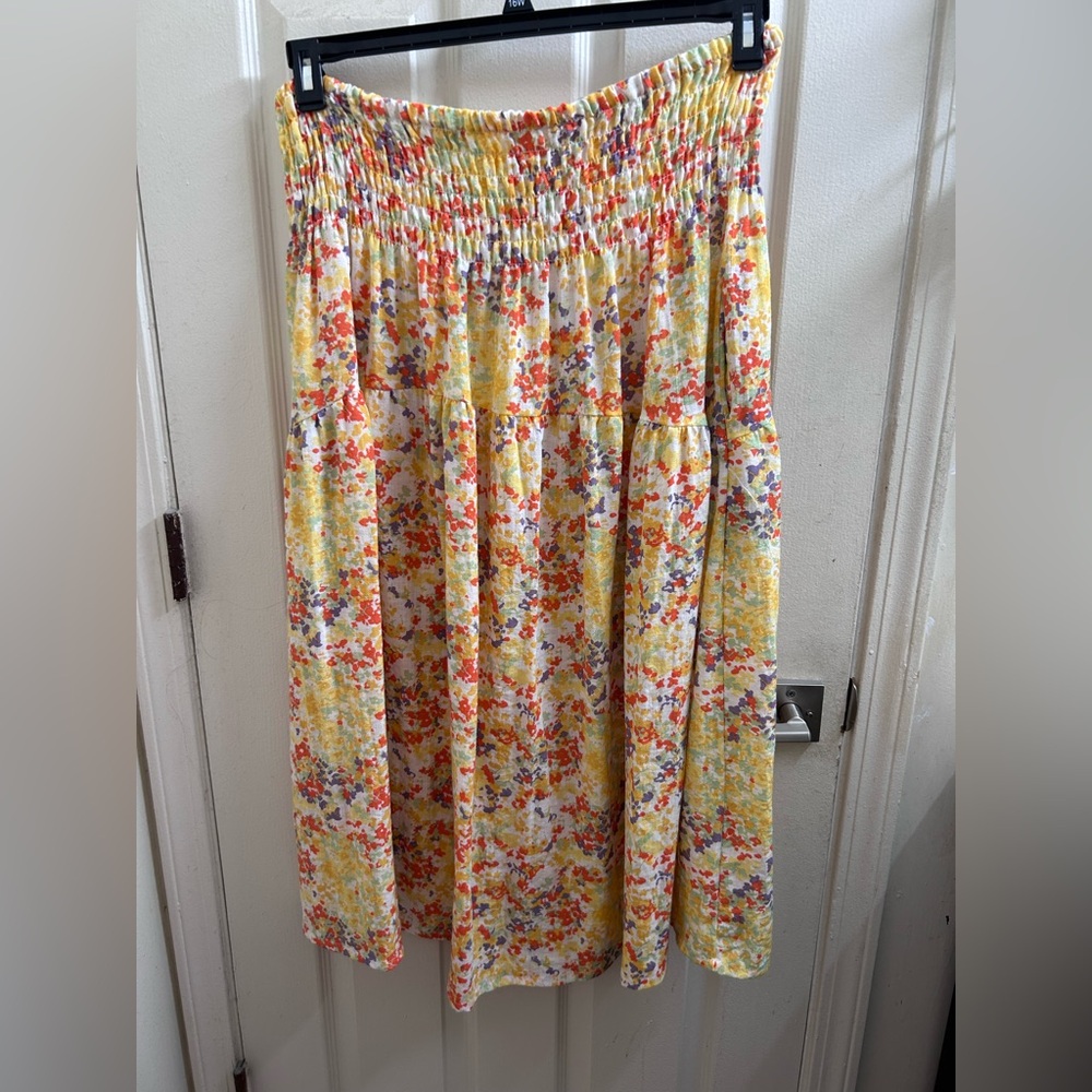 Vibrant Floral A-Line Skirt